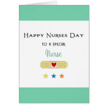 Nurses Day Greeting Card-Bandaide and Stars