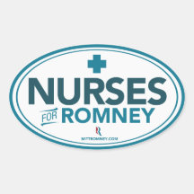 Nurses For Mitt Romney 2012 (Oval Sticker)