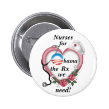Nurses for Obama Pins