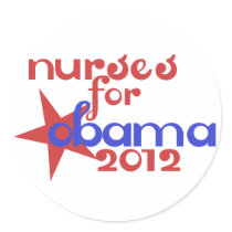 Nurses for Obama stickers