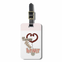 Nurses Have Heart Luggage Tag luggage tags