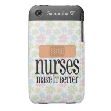 Nurses Make it Better, Bandage Case-Mate iPhone 3 Case