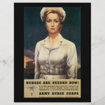 Nurses Needed World War II Full Color Flyer