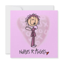 Nurses R Angels T-shirts and Gifts Personalized Invitations