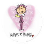 Nurses R Angels Tshirts and Gifts Round Sticker