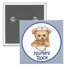 Nurse's Rock Pinback Buttons