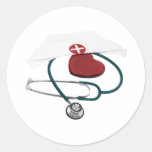 NursesHaveHeart082309 Adhésifs Ronds