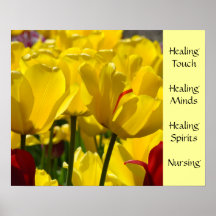 Nursing Art prints Tulips Healing Heart Spirits