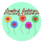 Nursing Assistant Gifts--Floral Design Sticker