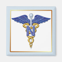 Nursing Caduceus Fridge Magnet