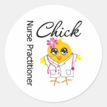 Nursing Career Chick Nurse Practitioner Round Stickers