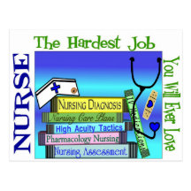 Nursing "Hardest Job You'll Ever Love" Gifts Postcards