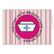Nursing Instructor Appreciation Card