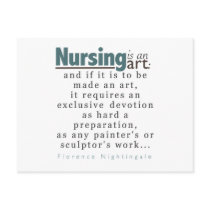 Nursing is an Art Graduation Announcement PostCard