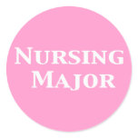 Nursing Major Gifts Round Stickers