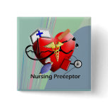 Nursing Preceptor Heart ARt Gifts buttons