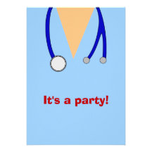 Nursing School Graduation Party Scrubs Invites