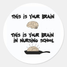 Nursing School Round Stickers