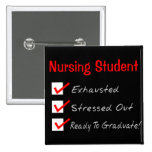 Nursing Student "Check Mark" T-Shirts & Gifts Pinback Button