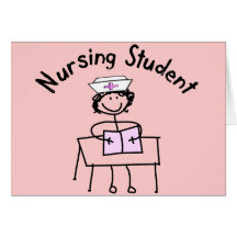 Nursing Student Stick Lady Gifts Card