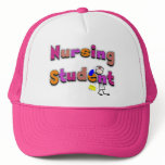 Nursing Student Watercolor Art Stick Person Nurse Mesh Hats