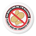 Nut Allergy Fridge Magnet