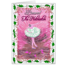 Nutcracker Ballerina Bowing with "Bravo"-336 Card