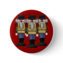 Nutcracker Christmas Button