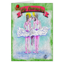 Nutcracker-Two Young Ballerinas Talking-341 Card