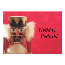 nutcracker with acorn potluck invitation