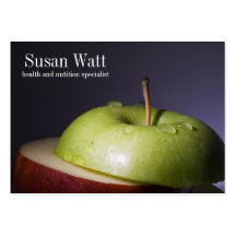 Nutritionist Sliced Apple Business Card