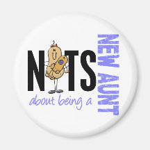 Nuts About Being A New Aunt 1 Blue Magnets