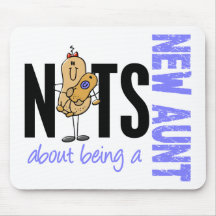 Nuts About Being A New Aunt 1 Blue Mouse Pads