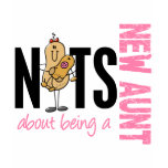 Nuts About Being A New Aunt 1 Pink t-shirts