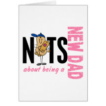 Nuts About Being A New Dad 1 (Pink) Cards