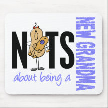 Nuts About Being A New Grandma 1 Blue Mouse Pad