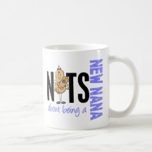 Nuts About Being A New Nana 1 Blue Mug