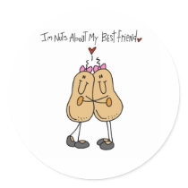 Nuts About Best Friend Sticker