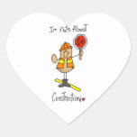 Nuts About Construction T-shirts and Gifts Heart Sticker