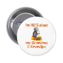 Nuts about Grandma & Grandpa Pinback Button