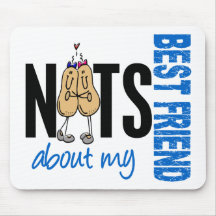 Nuts About My Best Friend 1 Blue Mousepad