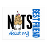 Nuts About My Best Friend 1 Blue Postcard