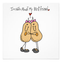 Nuts About My Best Friend T-shirts and Gifts Custom Invitations