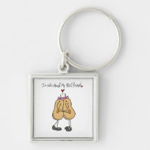 Nuts About My Best Friend T-shirts and Gifts Key Chain