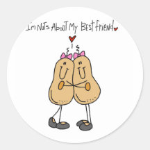 Nuts About My Best Friend T-shirts and Gifts Stickers