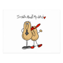 Nuts About My Dad T-shirts and Gifts Postcards