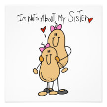 Nuts About My Sister T-shirts and Gifts Invitations