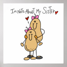 Nuts About My Sister T-shirts and Gifts Print