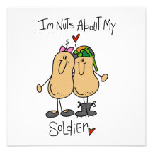 Nuts About My Soldier T-shirts and Gifts Custom Announcement