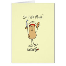 Nuts About Nursing T-shirts and Gifts Greeting Cards